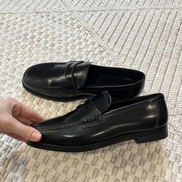 Tony Bianco Zac Black Hi Shine Loafers - Picture 3 of 5